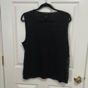 Chico's Black Boxy Muscle Tee